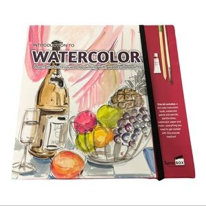 New Introduction To WaterColor Techniques of Painting By Spicebox Kit book paint